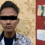 Tersangka dan barang bukti yang diamankan jajaran Satresnarkoba Polres Pasuruan.