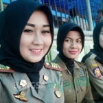 Praja Wanita Pol PP Trenggalek punya tugas baru. foto: HERMAN/ BANGSAONLINE