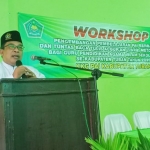 Kepala Kantor Kemenag Tuban, Sahid saat membuka acara Workshop Pengembangan Pembelajaran PAI Berbasis ICT dan Tuntas Baca Al-Qur