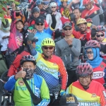 Bhayangkara Fun Bike Colour Fest yang digelar di Ruang Terbuka Hijau (RTH) Wlingi, Ahad (14/7/2019).