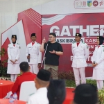 Bupati Kediri Hanindhito Himawan Pramana saat memberi sambutan. Foto: Ist.