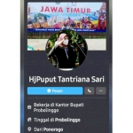 Akun facebook palsu yang mengatasnamakan Bupati Probolinggo, Hj. Puput Tantriana Sari.