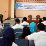 Suasana Sosialisasi Kode Etik PNS dalam rangka kegiatan Pembinaan Jiwa Korps (Korsa) Anggota Korpri di Lingkungan Pemerintah Kota Pasuruan Tahun 2019.