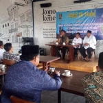 Sales Executive Rayon 3 Pertamina MOR V area Jabalnusa, Bagus Sulistiohadi dalam acara halal bihalal bersama Diskoperindag dan agen LPG.