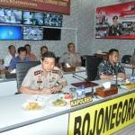 Kapolres Bojonegoro  AKBP Wahyu Sri Bintoro  bersama jajarannya. Foto: eky nurhadi/bagnsaonline.com