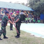 Danguspurla Koarmada II Laksma Rahmat Eko Raharjo, memimpin serah terima Tugas Pengamanan kepada satgas baru di Posko Taktis Satgas Ambalat, Sebatik, Selasa (10/12).