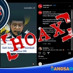 Tangkapan layar narasi yang memberitakan tentang Anwar Usman terpilih kembali sebagai ketua MK.