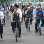 Bupati Sidoarjo, Ahmad Muhdlor, saat Gowes Bareng Pra-Muktamar ke-48 Muhammadiyah dan Aisyiyah. Foto: Ist