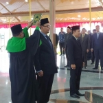 Sjobirin Hasan saat dilantik sebagai Direktur PDAM Perumda Sumber Sejahtera masa bakti 2023-2028 di Pendopo Agung Bangkalan, Kamis (5/2/2023).