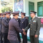 Suasana HUT Bhayangkara ke 73 di Koramil Pacitan.