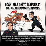 Karikatur bergambar Bupati Kediri Hanindhito Himawan Pramono yang viral di media sosial.