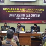 Suasana kegiatan deklarasi anti anarkisme di Polres Jombang.

