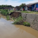 Plengsengan Kedunglarangan yang jebol. (foto: ist)