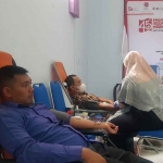 Kegiatan donor darah dalam rangka HUT ke-45 PMI.