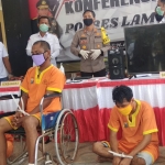 Kapolres Lamongan AKBP Harun saat konferensi pers terkait penangkapan tiga pelaku curanmor.