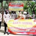 HUT ke-73 Polwan RI, Polwan Polres Sumenep menggelar bakti sosial di RIDC Kecamatan Batuan.