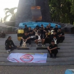 Komunitas musik patrol di Pandaan, Kabupaten Pasuruan, saat deklarasi Gibran untuk maju pada Pilpres 2024.