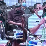 Sekdakot Mojokerto, Gaguk Tri Prasetyo, saat memberi sambutan acara.