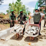 Pembukaan TMMD Kodim 0826/Pamekasan Tahun 2021 di Dusun Pongpongan Desa Rangperang Daya Kecamatan Proppo.