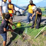 Gropyokan tikus di Desa Semen Kecamatan Paron, Ngawi, yang dipimpin langsung oleh Wabup Dwi Riyanto Jatmiko.