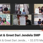 MEET AND GREET DARI JENDELA SMP: Saat mereka menunjukkan gambar dalam permainan gambar wajah. (foto: ist)