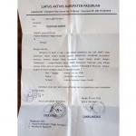 Surat permohonan audiensi aktivis LSM kepada Kejari Kabupaten Pasuruan.
