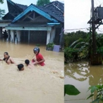 Kondisi banjir di salah satu dusun.