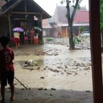 Sejumlah rumah warga tergenang usai diguyur hujan lebat.