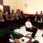 Suasana persidangan Budi Pego di PN Banyuwangi. 