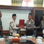 MUI Kabupaten Gresik ketika melakukan pertemuan dengan Kapolres dan Dandim 0817 beberapa waktu lalu. foto: SYUHUD/ BANGSAONLINE