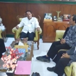 Kakanwil Kemenag Jatim saat menerima audiensi dari FKPT (Forum Koordinasi Pencegahan Terorisme) Jawa Timur, Selasa (24/4).