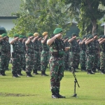 Pemberangkatan Satgas teritorial Kodam V/Brawijaya di Mako Yonif Raider 500/Sikatan, Senin, 20 Januari 2020 pagi.