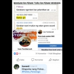 Tangkapan layar percakapan "Bantai Giri" yang viral di berbagai medsos.