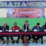 Anggota Komisi E DPRD Jatim dari Fraksi PDIP, Ida Bagus Nugroho, saat menggelar Reses II di Desa Tembarak, Kecamatan Kertosono, Kabupaten Nganjuk, Rabu (1/6/2022) malam.