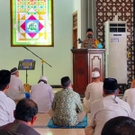 AKBP Inggal saat melakukan sosialisasi di Masjid Agung Baiturrahman Ngawi.