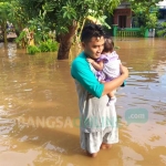 Kondisi banjir yang terjadi di Kedawung.