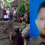 Makam pengedar narkoba yang ditembak mati. Foto kanan, pelaku semasa hidup.