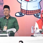 Gus Yani dan Bu Min saat mengikuti debat pilkada.