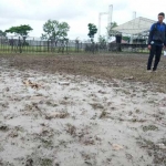 Kondisi lapangan di Stadion Yosonegoro pasca dipakai acara musik.