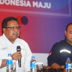 Presiden Direktur Pertamina EP Nanang Abdul Manaf saat menyampaikan paparan dalam media gathering.