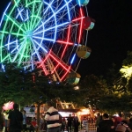 Suasana Alun-alun Kota Batu saat malam hari. 