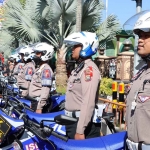 Petugas yang dikerahkan dalam Operasi Lilin Semeru 2023 di Kota Batu.