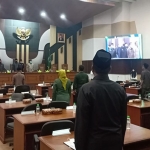 Suasana Rapat Paripurna di DPRD Kabupaten Pasuruan membahas P-APBD tahun 2022.