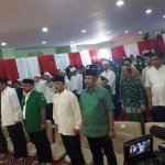 Kepala KSP Jenderal TNI (Purn) Dr. Moeldoko menghadiri peringatan Nuzulul Qur’an sekaligus peringatan Hari Lahir Pancasila di Kantor Pusat Gerakan Pemuda Ansor, Jalan Kramat Raya, Jakarta Pusat. foto: ist