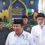 Bupati Hendy bersama Wabup Gus Firjoun saat menghadiri gelaran Lomba Musabaqah Tilawatil Quran (MTQ) se- Kabupaten Jember.