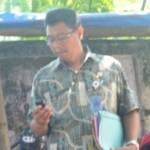 M Tazam, Ketua Panitia Pemeriksa Kegiatan Dinas Pertanian Kabupaten Lumajang usai diperiksa Kejari. (imron/BANGSAONLINE)