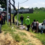 Mobil yang terlibat kecelakaan di Ngawi.