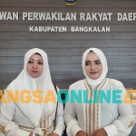 Ketua ISSD Bangkalan, Wasilh Efendi (kanan), dan Iffa Zulia Mukhibbah Hotib. Foto: AHMAD FAUZI/BANGSAONLINE