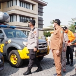 Jajaran Forkopimda Sidoarjo saat meninjau persiapan bencana.