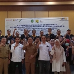 Kadis Gustap dan jajaran balai IV kontruksi provinsi bersama peserta pelaksana kontruksi lapangan.